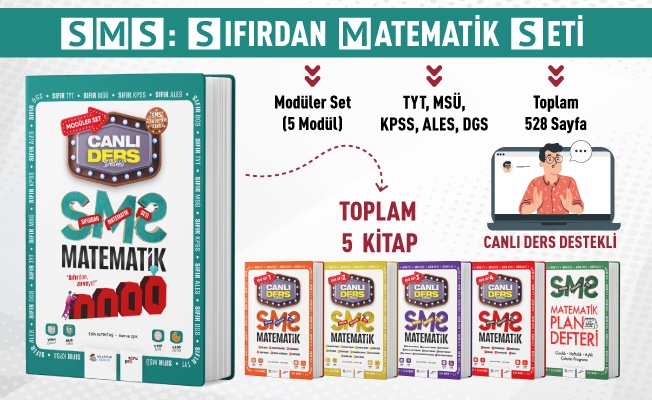 SMS SIFIRDAN MATEMATİK SETİ :  TYT • KPSS • ALES • DGS • MSÜ